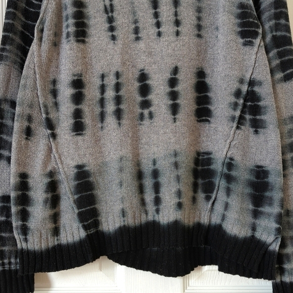 Gypsy 05 Global Village Lightweight Tie Dye Wool Blend Scoop Neck Sweater Gray M - Picture 6 of 11